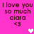Pixelated text on bright pink background with animated heart symbols appearing and disappearing in different positions.