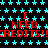 Static image with red text "I NEED CREDITS!" repeated over a black background with cyan stars.