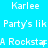 Static image with repeated text elements on a solid cyan background, displaying names and phrases in white pixelated font.
