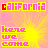 Animated contact sheet of 15 frames showing a repeating pattern with 'california' text in varying colors and 'here we come' text below, accompanied by changing white star and heart symbols on a yellow-to-pink gradient background.