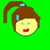 Pixelated cartoon character with brown hair in a ponytail and blue hair clips on a green background, with red text below reading "Rebecca 5249 is in the Tech Team".