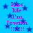 Blue background with dark blue stars and repeated pink text reading "Kiss Me I'm Jewish !!!!" in a pattern