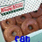 A pixelated image of glazed donuts in a box with a 'Krispy Kreme' logo, displaying animated text that changes from 'eat' to 'your' to 'donuts!' in blue letters.