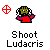 Pixel art icon of a green-skinned figure in red clothing with a red cross symbol, showing sequential animation frames of head and body movement.