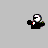 Pixelated character in black suit with white shirt and red tie, holding microphone, animated with sequential sound wave effects on gray background.