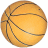 A basketball with black lines and red text "B-ball" or "B-Ball" in various positions, some letters bolded.