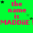 Green background with repeated pink text 'the name is MADDIE!' and scattered black/green stars, static image.