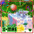 A 48x48 pixel animated buddy icon featuring a cartoon character with pastel colors, green text 'X-MAS', and a heart symbol in two sequential frames showing slight animation changes.