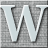 Static grayscale icon of a stylized letter H with anti-aliased edges and subtle drop shadows, set against a light gray background.