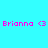 Pixelated text 'Brianna' with a pink heart symbol on cyan and white backgrounds in four quadrants.