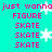 Pixelated cyan background with pink text and white snowflakes, repeating 'just wanna' above 'FIGURE' then four 'SKATE' lines per side.