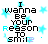 Animated contact sheet of six frames showing a pixelated text-based buddy icon with