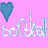 A static pixelated icon with a blue heart on the left and stylized light-colored text on a pink background.