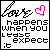 A 3x2 contact sheet of six animated frames showing a pixel-art quote about love with pink heart symbols and handwritten-style text, each frame displaying slight variations in the word "least" or "last".