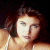 A pixelated image of a person with brown hair and light skin wearing a white strap top, next to green text reading 'Original Icons .com' on a dark background.