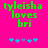 Green text on bright pink background reads 'tyleisha loves bri' with blue and purple pixelated stars below, two variations of star arrangement visible.