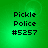Green background with black text reading "Pickle Police #5257" in four identical quadrants, each showing the same static pixel layout.