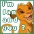 Animated sequence of a cartoon lion character with orange fur and brown mane, smiling widely with mouth open, repeated in a pattern with text "I'm fan and you?" in green block letters on white background