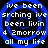 Four identical blue spiral patterns with white text reading "ive been srching ive been livin 4 Zmorrow all my life" on a black background.