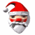 Animated contact sheet of Santa Claus icon frames showing facial expression changes across five sampled animation cycles.
