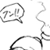 Pixelated black-and-white static icon featuring two speech bubbles with abstract symbols inside, one larger bubble on the left and a smaller curved line on the right.