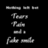 A static grayscale image displays a grid of pixelated shapes and text fragments on black background, including horizontal bars, abstract forms, and partial lettering.