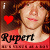 Pixelated image of a person with brown hair wearing a red top, featuring a red heart symbol and the name 'Rupert' in stylized text.