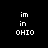 Four pixelated text arrangements on black background with blue highlight changes across frames.