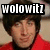 Pixelated image of a person with dark hair wearing a red top, overlaid with bold white text reading 'wolowiti' on a black background.