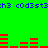 Green background with blue text repeating 'h3 c0d3stxh3 c0d3st3' and red horizontal bar patterns in pixelated style.