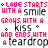 A static image displays repeated text in pink and gray with small red star icons on a white background.