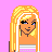 Pixel art contact sheet showing three frames of an animated AIM buddy icon featuring a blonde cartoon character named Amanda in various poses with visible text "Made of DollsNow.com" on a purple banner.