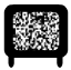 Two black speech-bubble-shaped icons with white pixelated patterns, side-by-side on a white background.