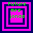 Four identical pixelated icons arranged in a , each displaying 'Future mrs jonas' text over nested pink and dark blue squares