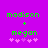 Green text 'modison' and 'megan' with a plus sign between them on a purple background, accompanied by five pink plus signs below.