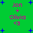 Green background with blue star shapes and pink text reading 'Jon + Olivia <3' in four identical quadrants.