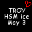 A pixelated digital image displays two identical text blocks with a red heart symbol above the left block on a black background.