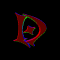 Animated 3D geometric shapes in red and green with blue outlines on black background, shifting between multiple forms.
