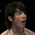 A four- shows a person with dark hair in two poses and text reading "CORN POPS BOY!!!" over colorful cereal rings
