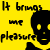 Yellow background with black pixelated text and repeated character icons showing partial words like 'It brings', 'Just to know you're', 'Gonna', and 'DIE' in various frames.