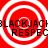 Red background with four white concentric circles, each containing black text reading "BLACKJACK" above "RESPEC" in pixelated font.