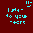 A static pixel art image with a dark red background, displaying cyan text and a heart symbol.