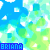 A static pixel art image with repeating blue and green patterns, featuring the name 'BRIANA' in blue text on a white background across multiple