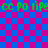 Green text 'cc fo life' repeats across a blue and pink checkered background with purple lines, animated in a scrolling pattern