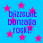 Blue background with pink stars and purple text reading "biizzguit bonzalla rockz!" repeated in four quadrants.