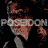 Animated contact sheet showing 11 frames of a Poseidon-themed buddy icon with water effects and repeated text.