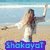 A four- shows a woman in various poses: beach dancing, car-side sitting, and ocean-side kicking, with 'Shakaya' text in blue pixelated font
