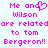 Pixelated text in bright pink on light blue background with heart symbol replacing 'and' between two identical phrases.