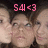 Pixelated image of a person with short dark hair, pink text reading '541<3' above the head, and a blurred background.