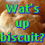 Green pixelated text reading "Wat's up biscuit?" overlaid on a brown and beige background with visible texture.